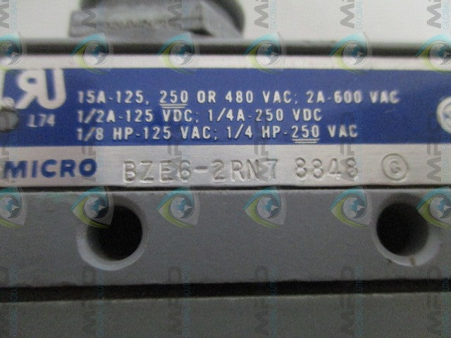MICROSWITCH BZE6-2RN7 (GREY)(AS PICTURED) *NEW NO BOX*