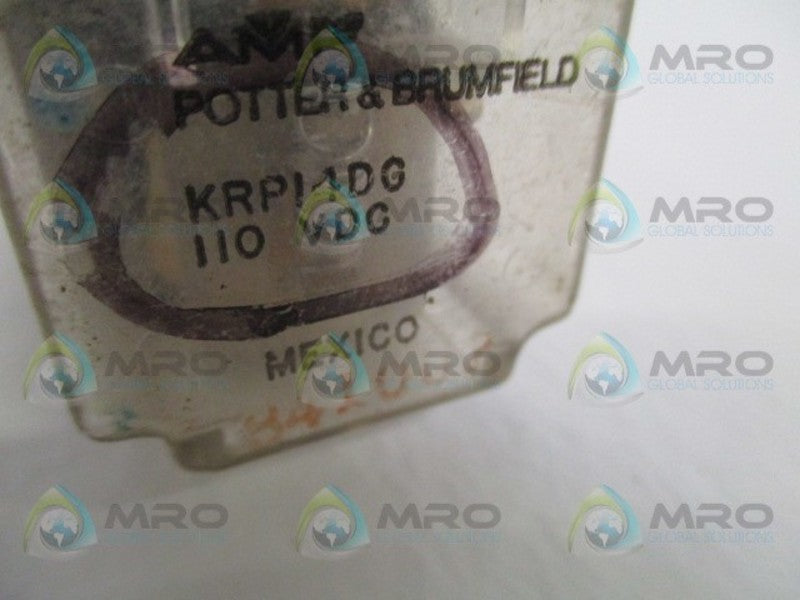 POTTER & BRUMFIELD KRP-14DG-110 RELAY 110VDC *USED*