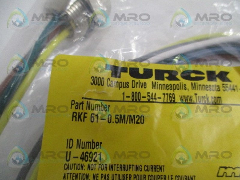 TURCK RKF61-0.5M/M20 RECEPTACLE  NSMP