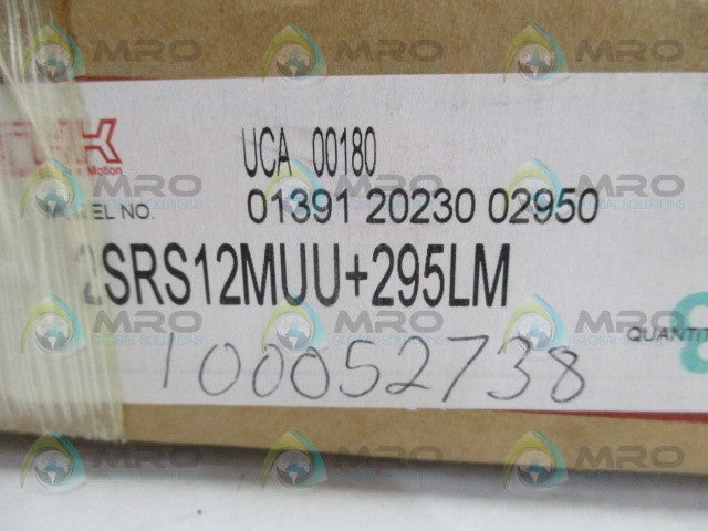 THK 2SRS12MUU+295LM LINEAR GUIDE RAIL *FACTORY SEALED*