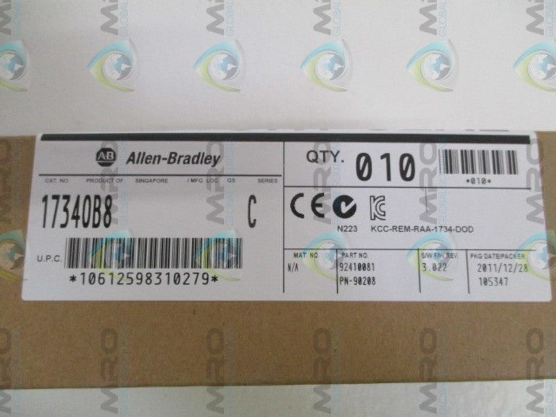 ALLEN BRADLEY 1734-OB8 SER.C F/W: 3.022 DATE:2011 (PKG.OF10) * FACTORY SEALED *