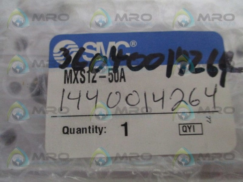 SMC MXS12-50A AIR CYLINDER SLIDE TABLE * NEW IN FACTORY BAG *
