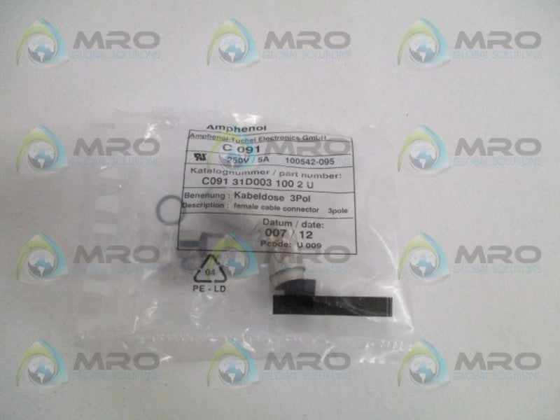 AMPHENOL C09131D0031002U FEMALE CABLE CONNECTOR  NSMP
