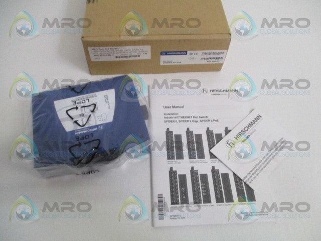 HIRSCHMANN SPIDER II 8TX-POE 942008-001 RAIL SWITCH *NEW IN BOX*