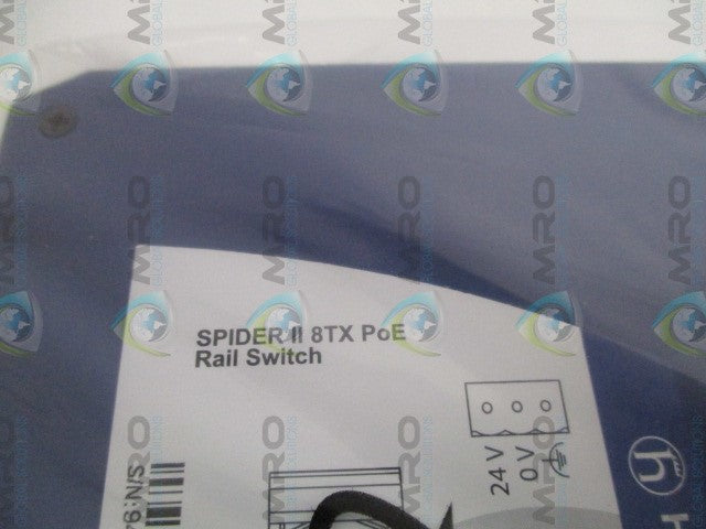 HIRSCHMANN SPIDER II 8TX-POE 942008-001 RAIL SWITCH *NEW IN BOX*