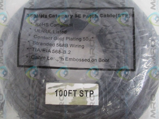 INDUSTRIAL MRO TIA/EIA568-B.2 PATCH CABLE 100FT *NEW IN FACTORY BAG*