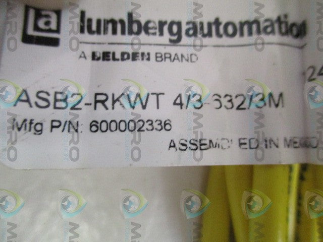 LUMBERG ASB2-RKWT4/3-632/3M CORDSET *NEW NO BOX*