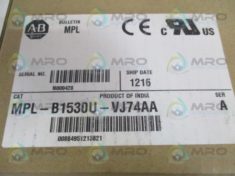 INDUSTRIAL SPARE PART KINETIX MPL-B1530U-VJ4AA SER. A MOTOR RPM: 7000  NSMP
