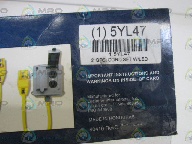 POWER FIRST GFCI CORD SET 5YL47 *NEW IN FACTORY BAG*
