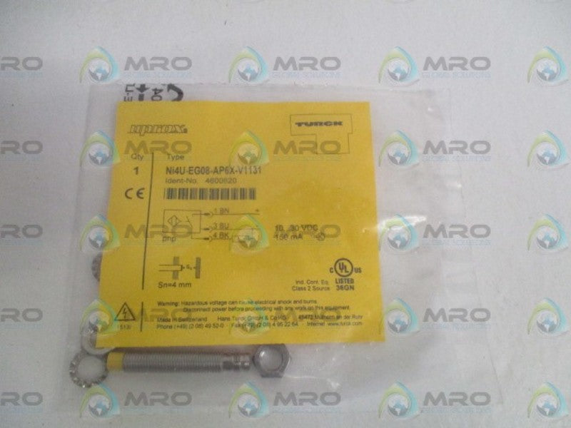 TURCK Ni4U-EG08-AP6X-V1131 PROXIMITY SWITCH * NEW IN FACTORY BAG *