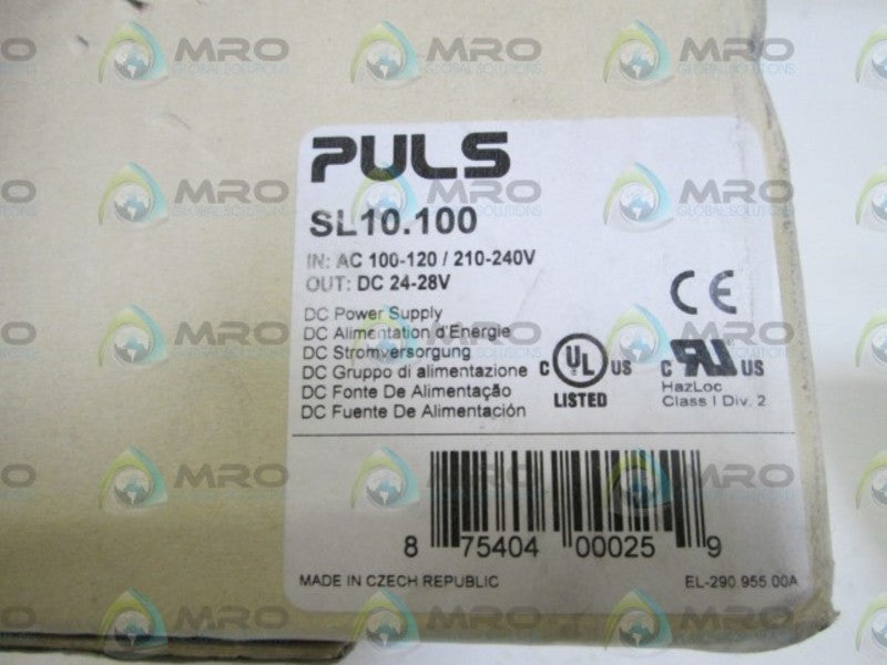 PULS DC POWER SUPPLY SL10.100 *NEW IN BOX*