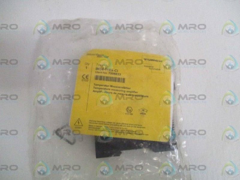 TURCK IM34-11Ex-Ci TEMPERATURE MEASURING AMPLIFIER *NEW IN FACTORY BAG*