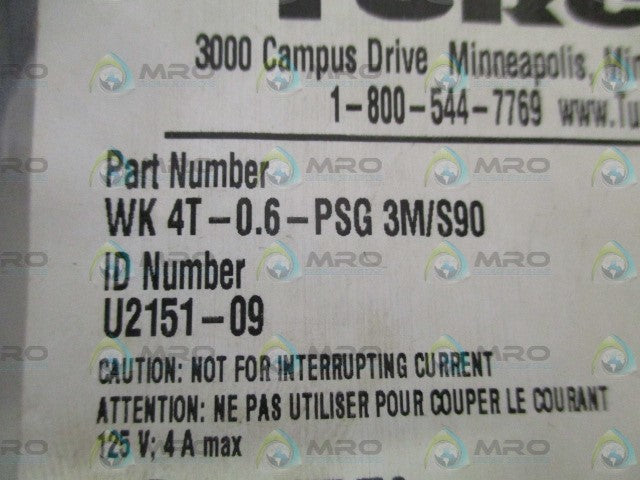 TURCK WK4T-0.6-PSG3M/S90 HYBRID MOLDED CORDSET *NEW IN FACTORY BAG*
