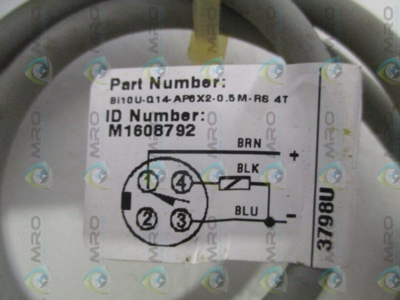 TURCK Bi10U-Q14-AP6X2-0.5M-RS4T SENSOR (AS PICTURED) *USED*
