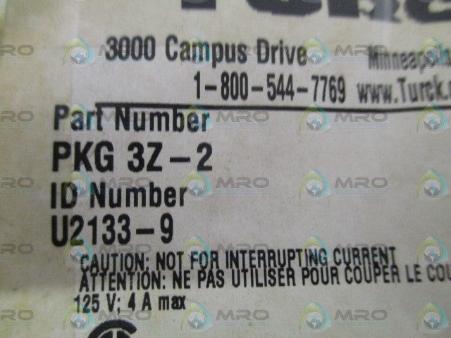 TURCK PKG3Z-2 CORDSET (AS PICTURED) *NEW NO BOX*