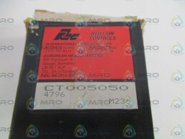 RED LION CONTROLS CT005050 CURRENT TRANSFORMER RATIO 50:5A *NEW IN BOX*