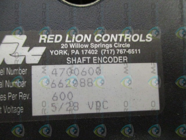 RED LION CONTROLS 4700600 SHAFT ENCODER *NEW IN BOX*