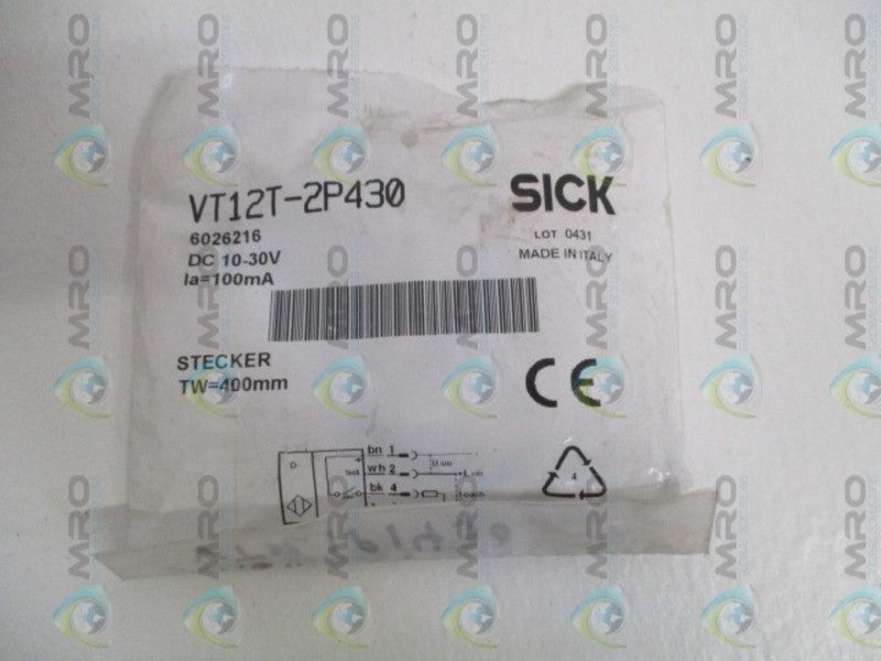 SICK VT12T-2P430 PHOTOELECTRIC SENSOR *NEW IN FACTORY BAG*