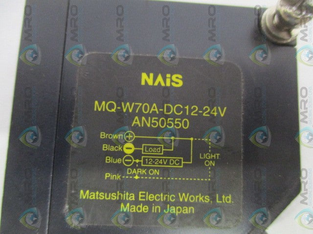 NAIS MQ-W70A-DC12-24V PHOTOELECTRIC SENSOR *USED*