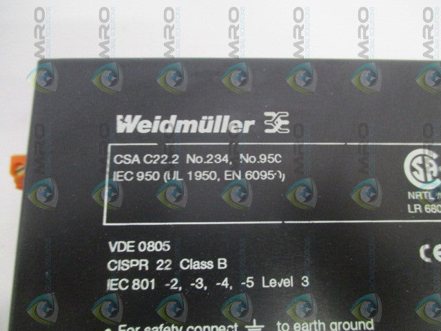 WEIDMULLLER VDE0805 POWER SUPPLY *NEW NO BOX*