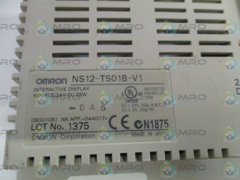 OMRON NS12-TS01B-V1 INTERACTIVE DISPLAY *USED*