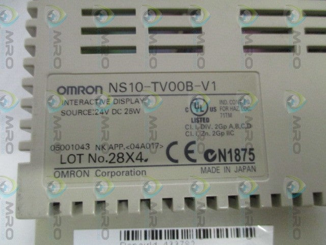 OMRON NS10-TV00B-V1 INTERACTIVE DISPLAY *USED*