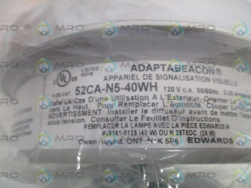 EDWARDS 52CA-N5-40WH AMBER LIGHT  NSMP