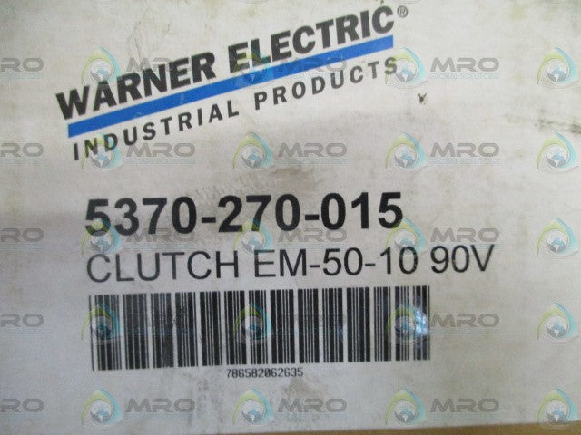 WARNER ELECTRIC 5370-270-015 EM-50-10 CLUTCH *NEW IN BOX*