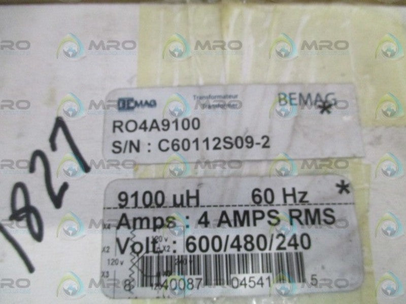 BEMAG RO4A9100 LINE REACTOR TRANSFORMER 4A  NSMP