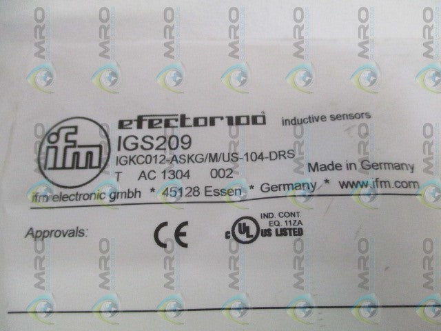 IFM EFECTOR IGS209 INDUCTIVE SENSOR *NEW IN FACTORY BAG*