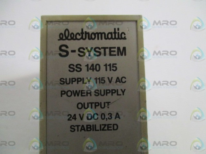 ELECTROMATIC SS140115 POWER SUPPLY  UNMP