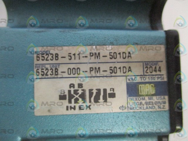MAC 6523B-511-PM-501DA SOLENOID VALVE *USED*