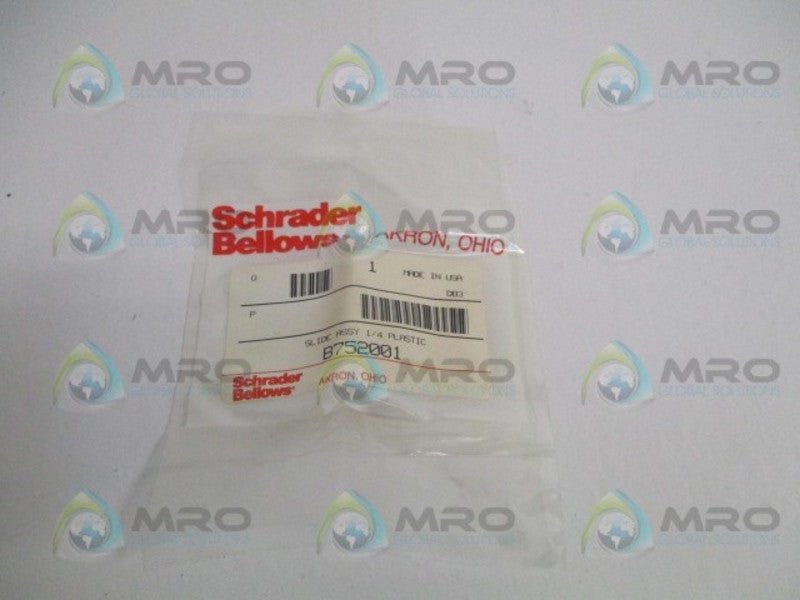 SCHRADER BELLOWS B752001 SLIDE ASSEMBLY 1/4" (AS PICTURED) *NEW IN FACTORY BAG*