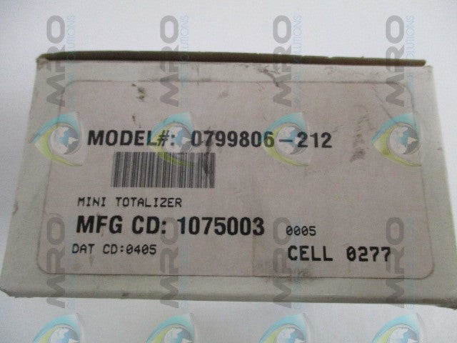 VEEDER-ROOT 799806-212 MINI LX TOTALIZER *NEW IN BOX*