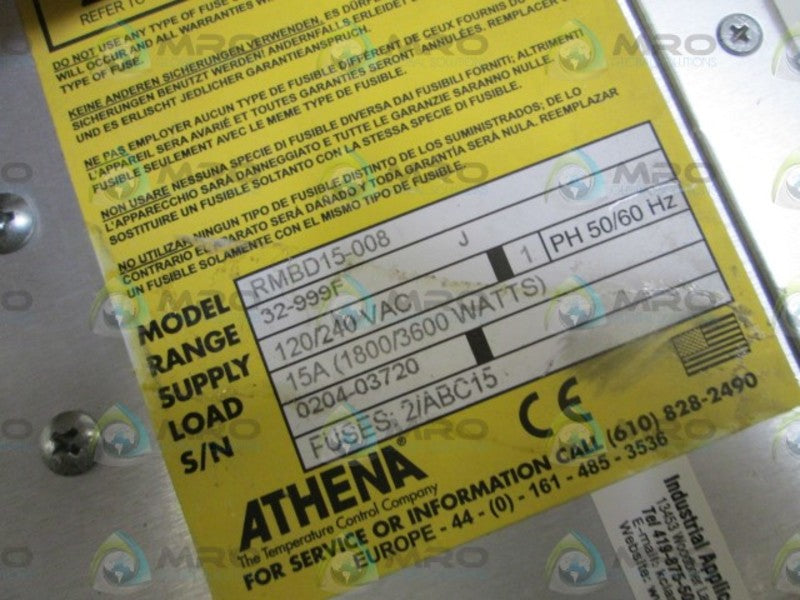 ATHENA DRIVE RMBD15-008  UNMP