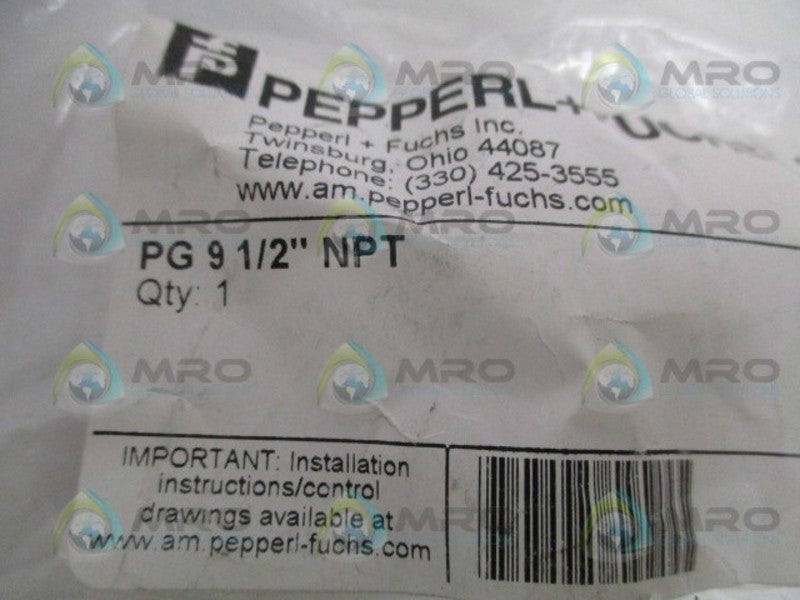 PEPPERL+FUCHS PG9-1/2-NPT FITTING * NEW IN FACTORY BAG *