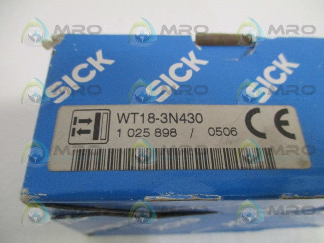 SICK WT18-3N430 PHOTOELECTRIC SENSOR *NEW IN BOX*