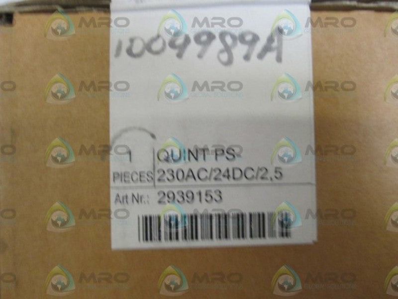 PHOENIX CONTACT POWER SUPPLY QUINT PS-230AC/24DC/2,5 NSMP