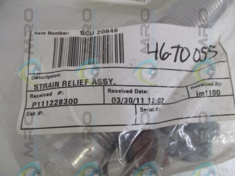 INDUSTRIAL MRO 20846 STRAIN RELIEF ASSEMBLY *NEW NO BOX*