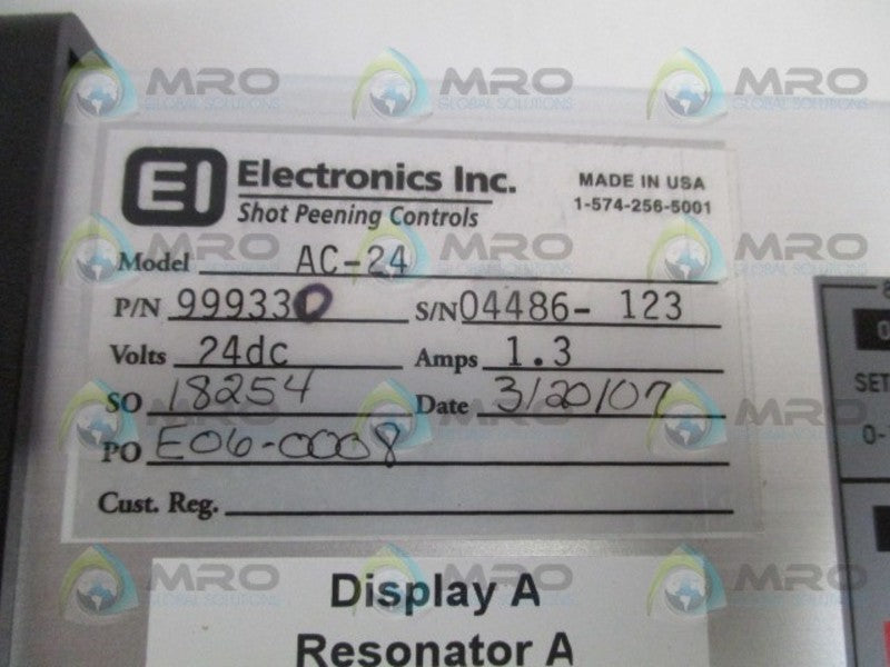 ELECTRONICS INC. AC-24 AMPERAGE CONTROLLER  NSNP