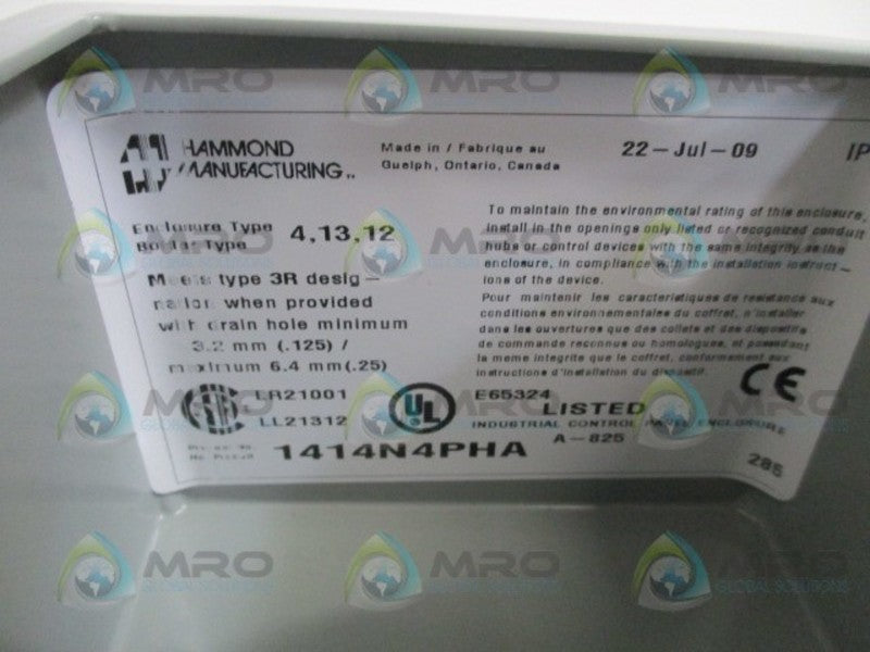 HAMMOND 1414N4PHA JIC BOX  NSMP