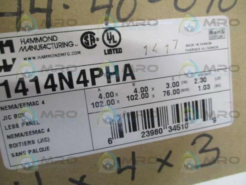 HAMMOND 1414N4PHA JIC BOX  NSMP