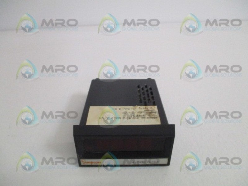 SIMPSON 2852 PANEL METER 0-10VAC 0-300 AAC *USED*
