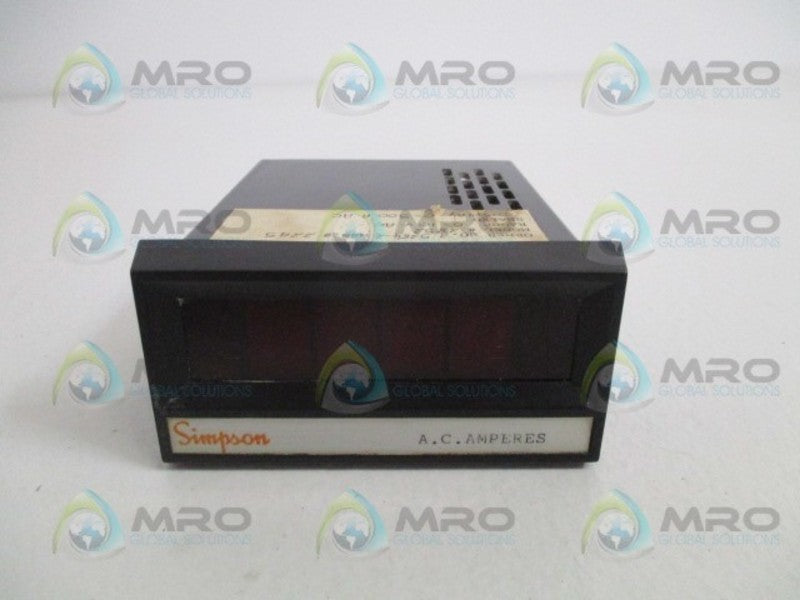 SIMPSON 2852 PANEL METER 0-10VAC 0-300 AAC *USED*