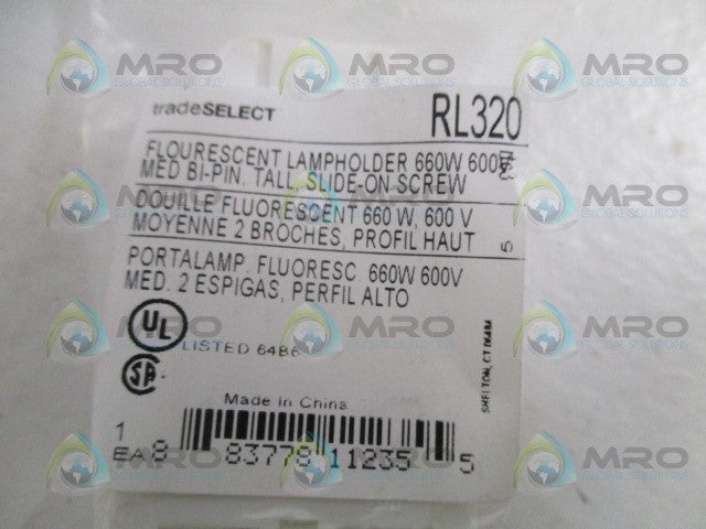 TRADSELECT RL320 FLOURESCENT LAMPHOLDER *NEW IN FACTORY BAG*