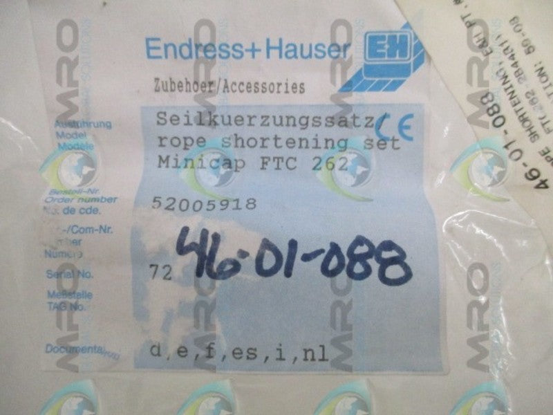 ENDRESS+HAUSER FTC262 52005918 ROPE SHORTENING SET  NSMP