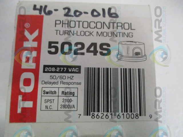 TORK 5024S PHOTOCONTROL TURN-LOCK MOUNTING *NEW IN BOX*
