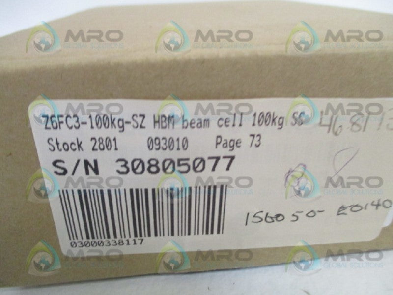 HBM 1-Z6FC3/100KG-1 LOAD CELL CAPACITY: 100KG *FACTORY SEALED*