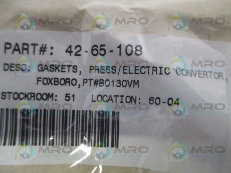 FOXBORO B0130VM GASKET  NSNP