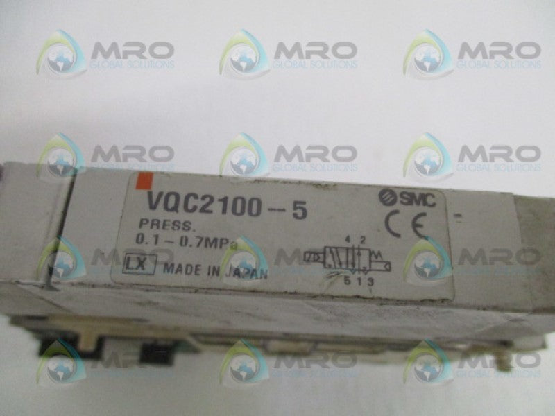 SMC VQC2100-5 SOLENOID VALVE *USED*